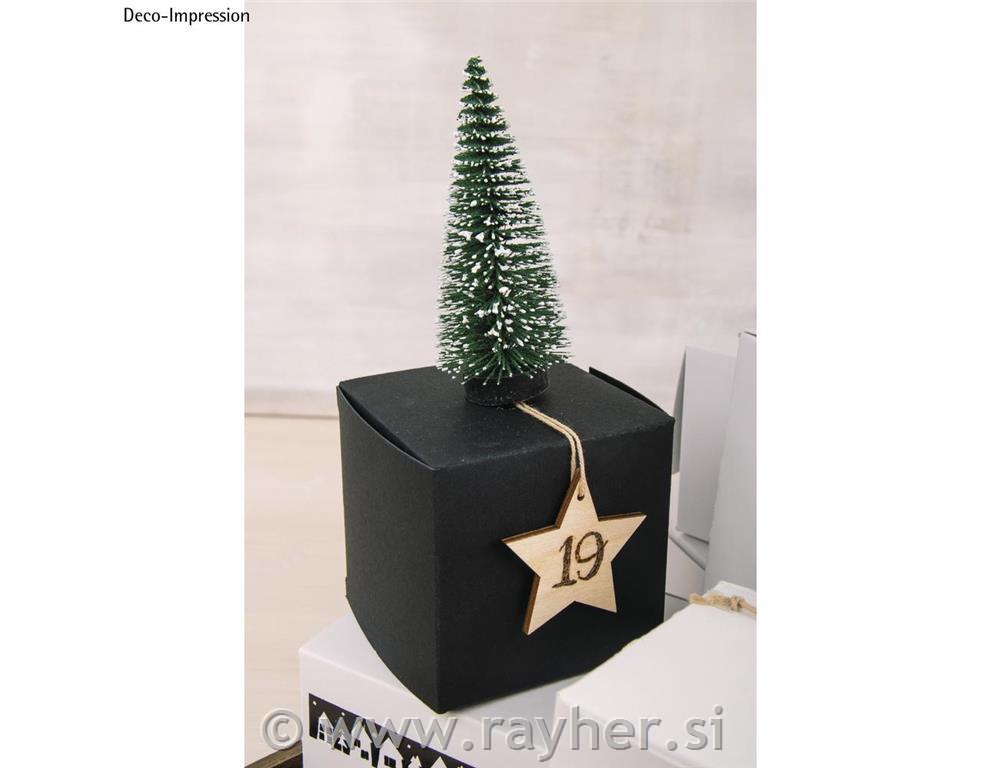 Škatle papirnate zložljive, 10x10x10 cm, 3 kosi, črna