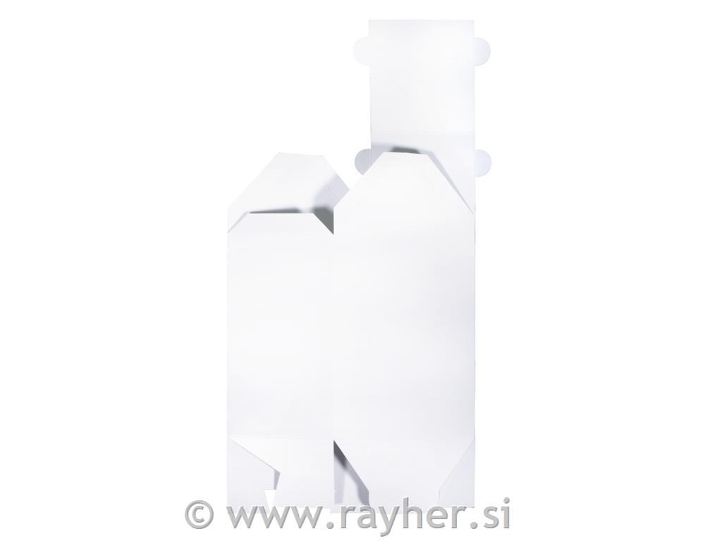 Škatle iz kartona, Hiške, bele, 10x7.5x20cm, set 3