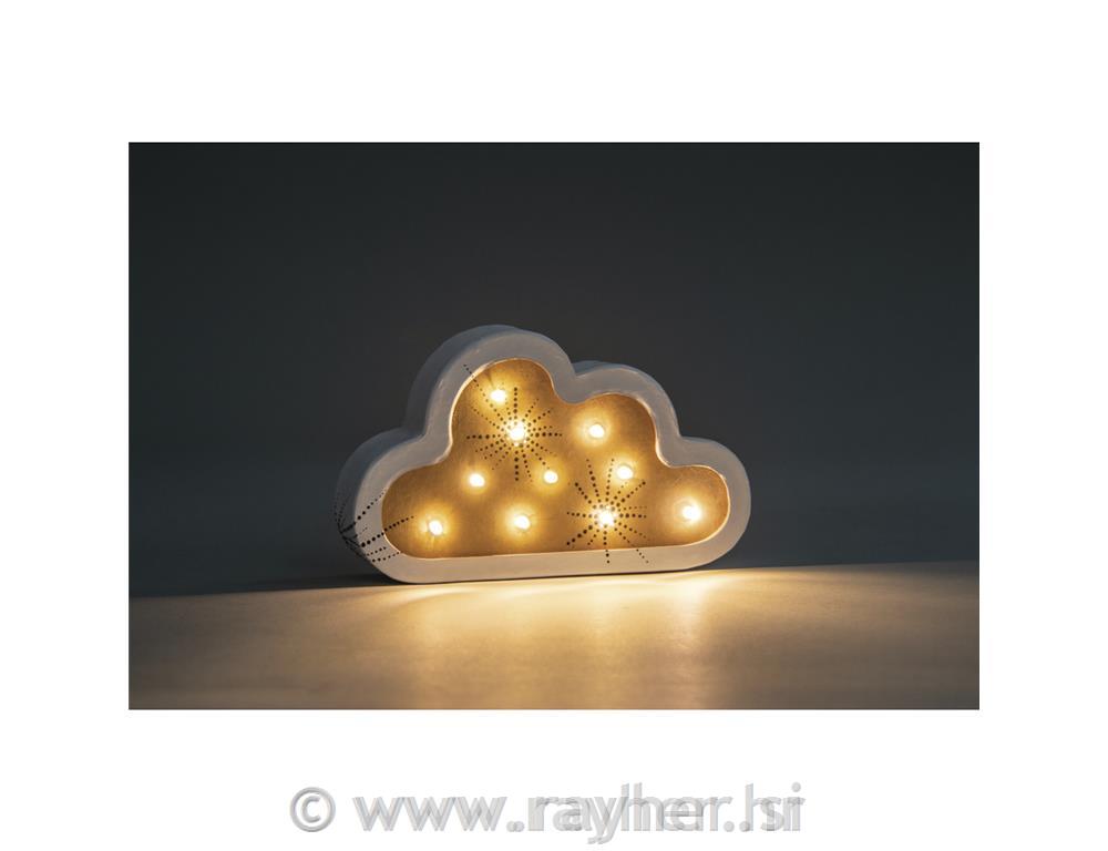 Nočna lučka iz pap.mase, Oblak, 20x3x11.5cm
