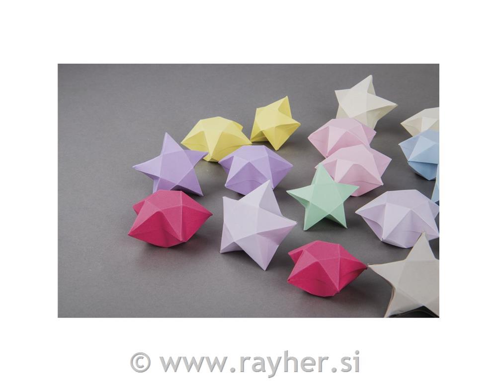 Origami papir 20x20 cm 100 kosov 80-100g pastelne barve