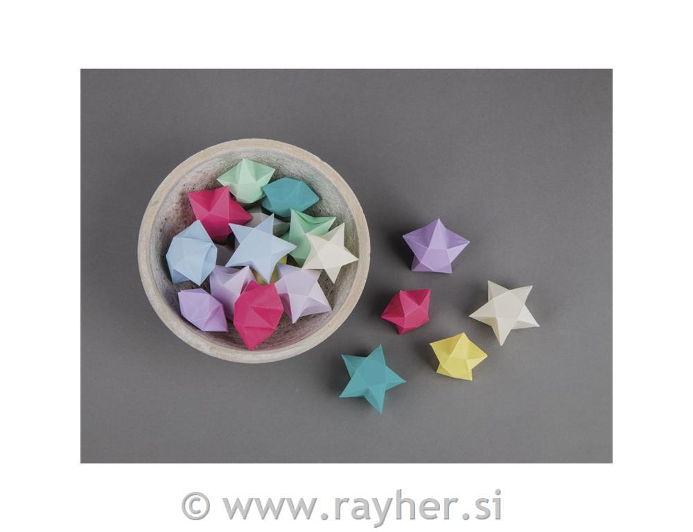 Origami papir 20x20 cm 100 kosov 80-100g pastelne barve