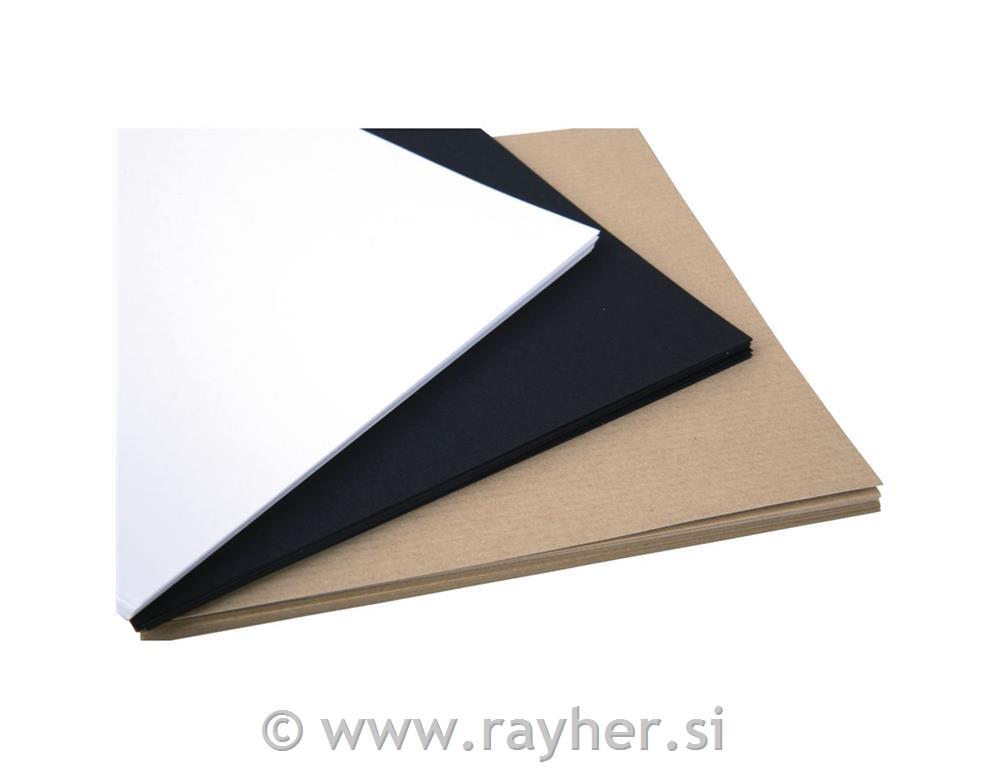 Origami papir 20x20 cm 100 kosov 80-100g črn, bel, naravn.b.