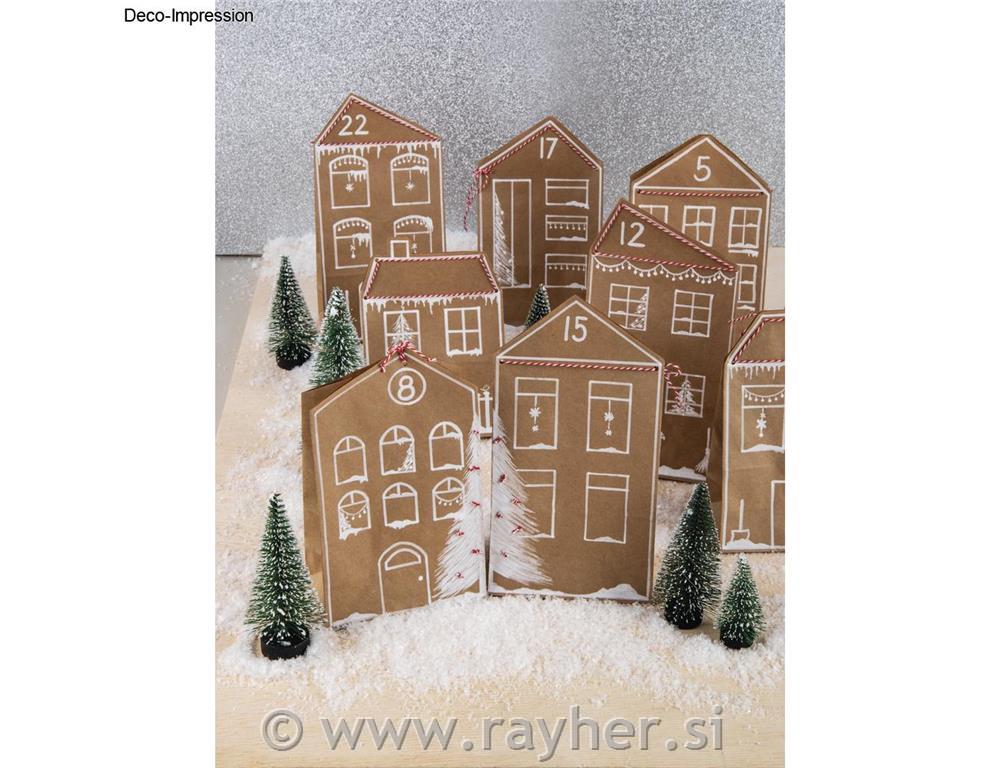 CK Advent calendar Paper bag houses24 bags, acrylic marker, baker's twine