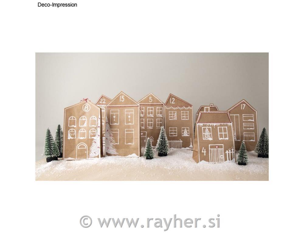 CK Advent calendar Paper bag houses24 bags, acrylic marker, baker's twine