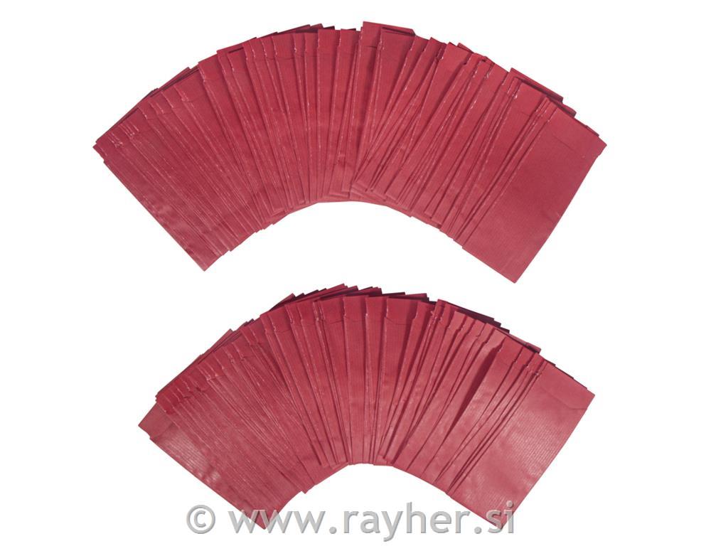 Mini papirnata vrečka, bordo, 5,3x11,5 cm, 250 kosov