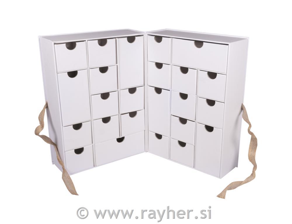 Adventni koledar iz papirne mase bel