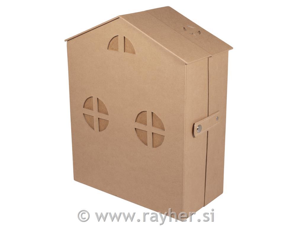 Paper-mâché Advent calendar 24x12x30,2cm