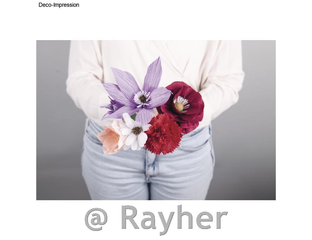 Set za izdelavo rož iz krep papirja, mešane barve, 105 g/m