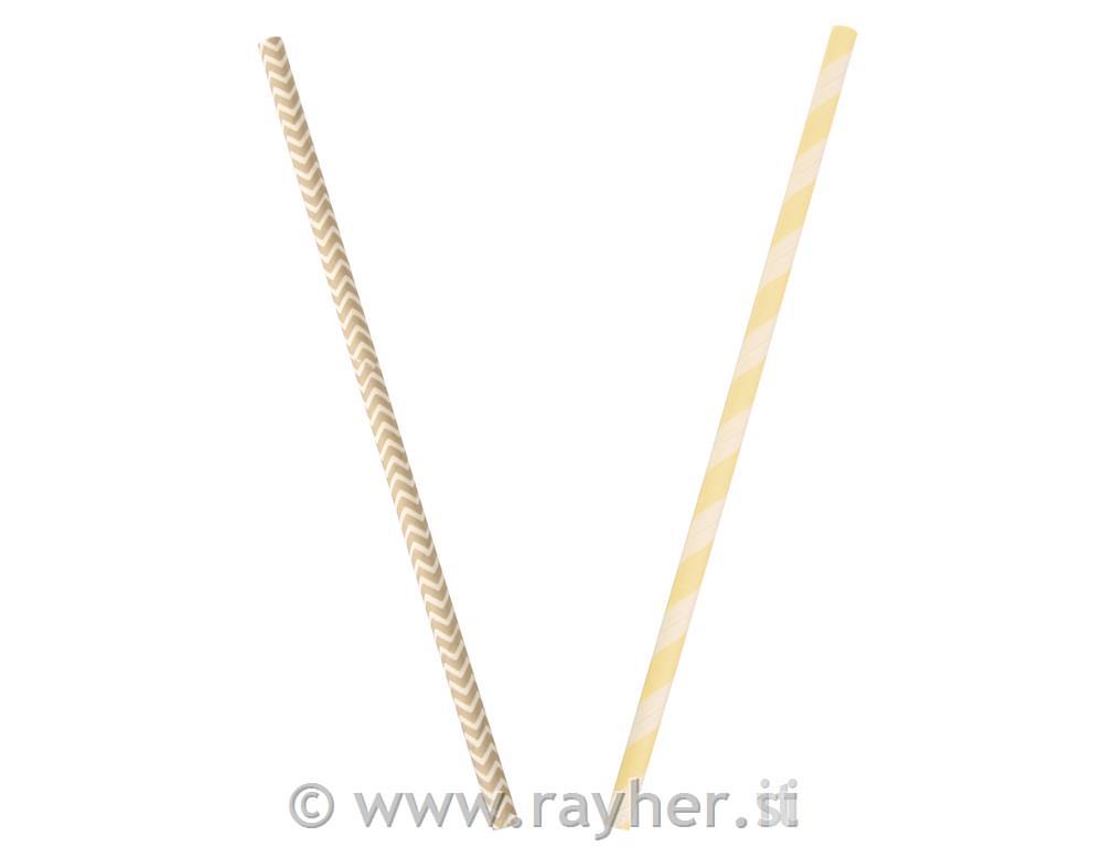 Slamice, bež črte, 25 kos