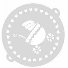 Šablona za torto "Baby", 26cm, + bordura, 22x8cm, set