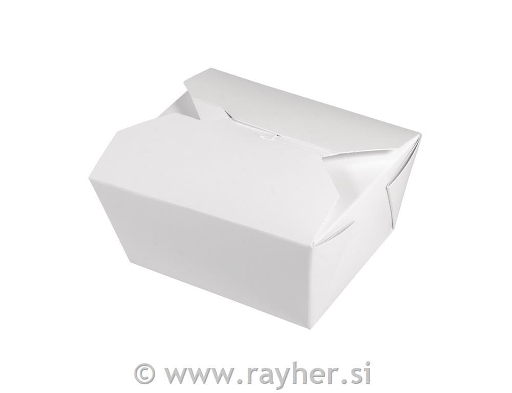 Present boxes, 600ml, white, 12x10.5cm,food-safe, set 4pc