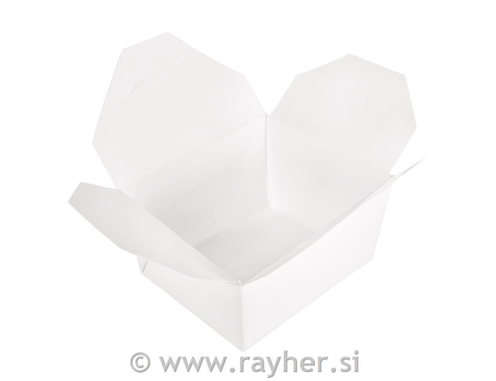 Present boxes, 600ml, white, 12x10.5cm,food-safe, set 4pc