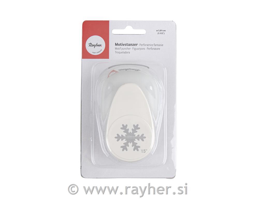Motive puncher: snowflake, 3.81cm , (1 1/2"), tab-blister 1pc