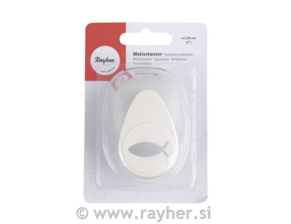 Motive puncher: Fish, 2.54cm , (1"), tab-blister 1pc