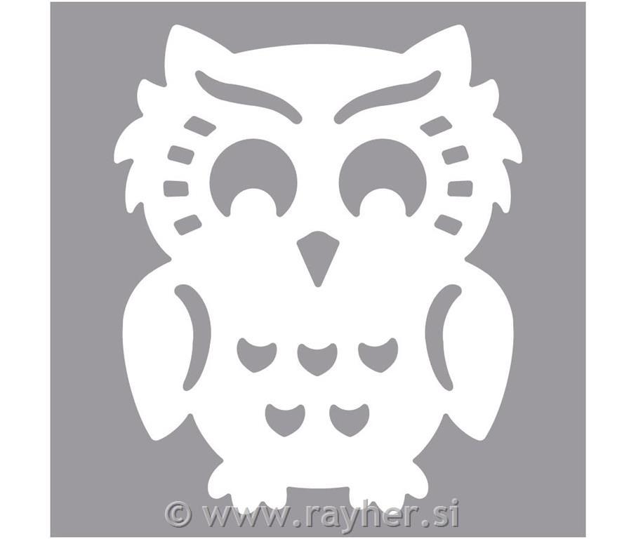 Silhouetten punch Owl, 3.5x4.5cm, tab-bl