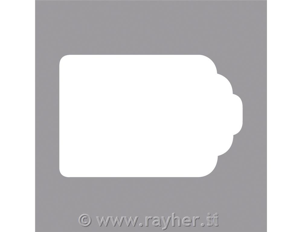 Luknjač:Etiketa, 6.8x4.5cm, (3")