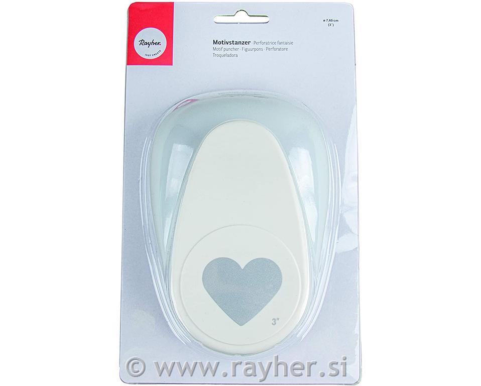 Luknjač: Srce, 7.5cm o, (3")