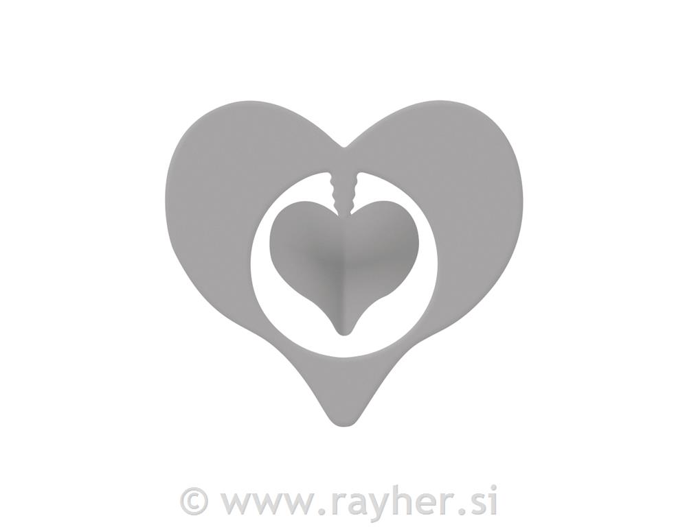 Emb./silhouett. punch: Heart, 4,2x3,9cm,