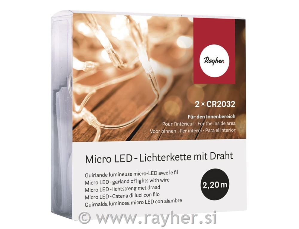 Mikro LED lučke, 230 cm, 20 lučk