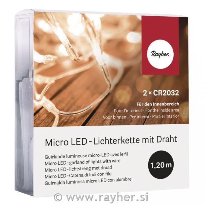 Mikro LED lučke, 130 cm, 10 lučk
