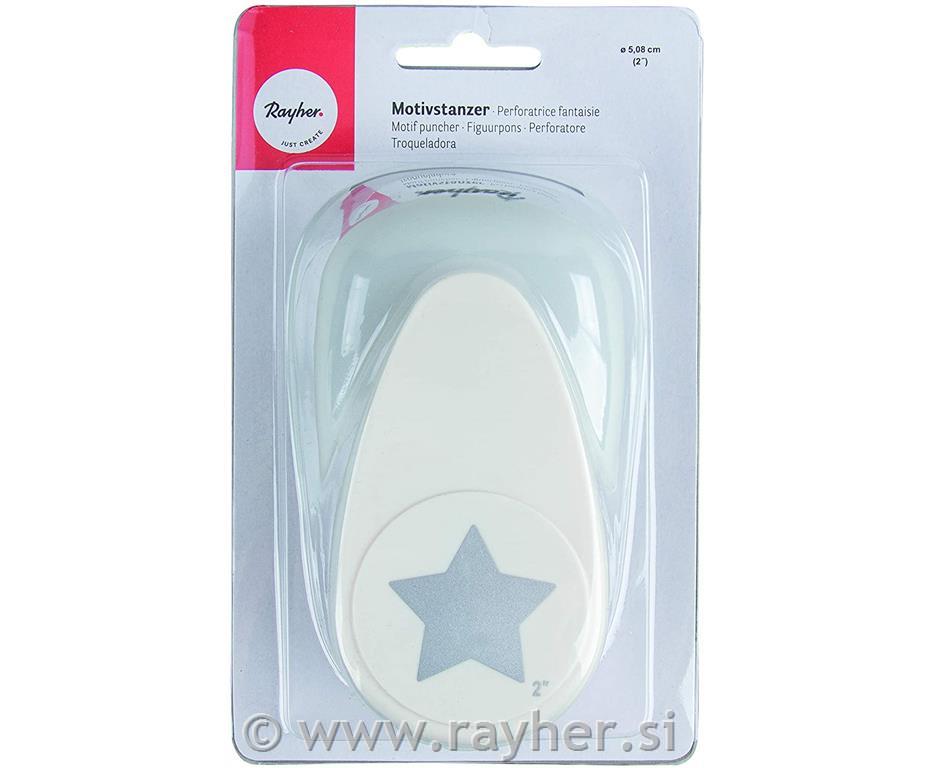 Motive puncher: Star, 4.7cm , (2"), tab-blister 1pc