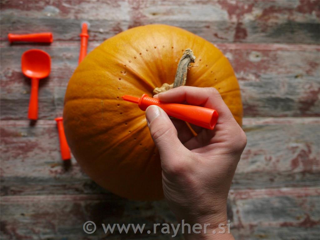 Rezila in pripomočki za izrezovanje buč, 5 kosov