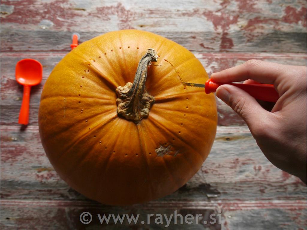Rezila in pripomočki za izrezovanje buč, 5 kosov