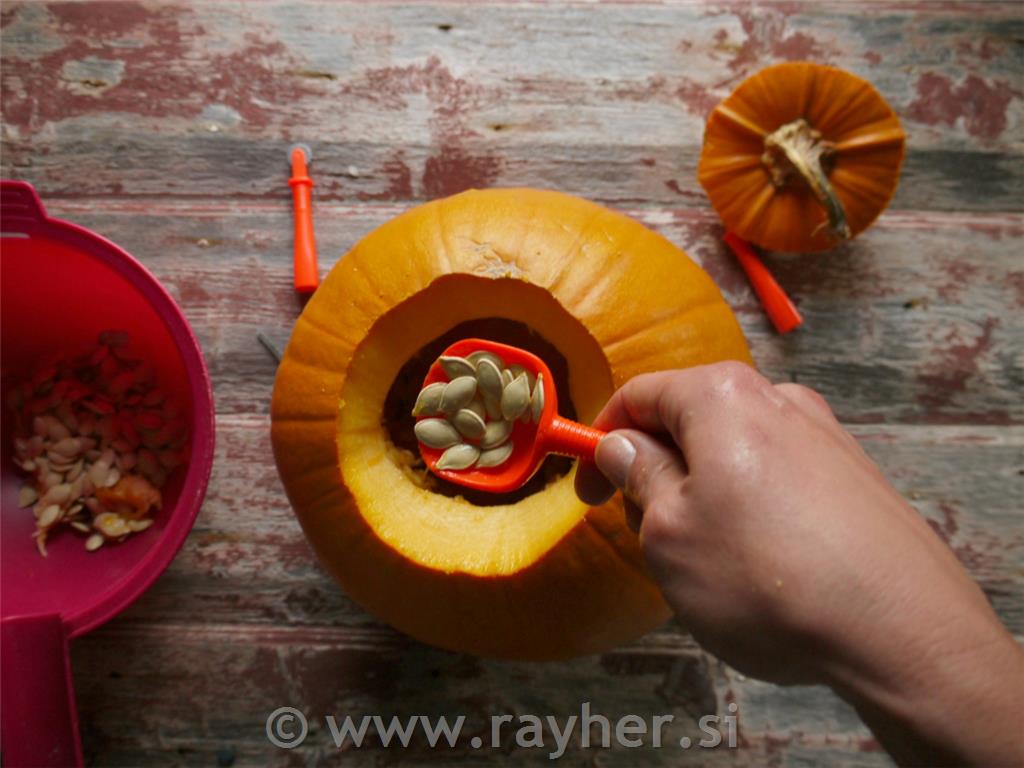 Rezila in pripomočki za izrezovanje buč, 5 kosov