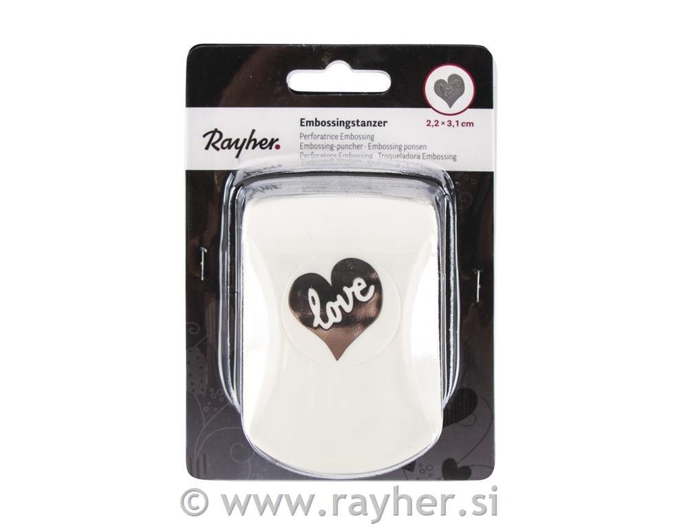 Embossing punch: Heart, 2.2x3.1cmlister 1pc