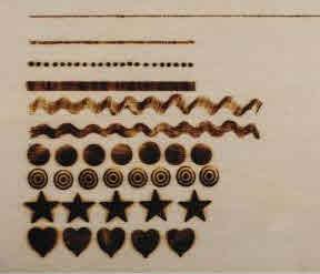 Additional wood burning tips, various designs, tab-blister 10pcs