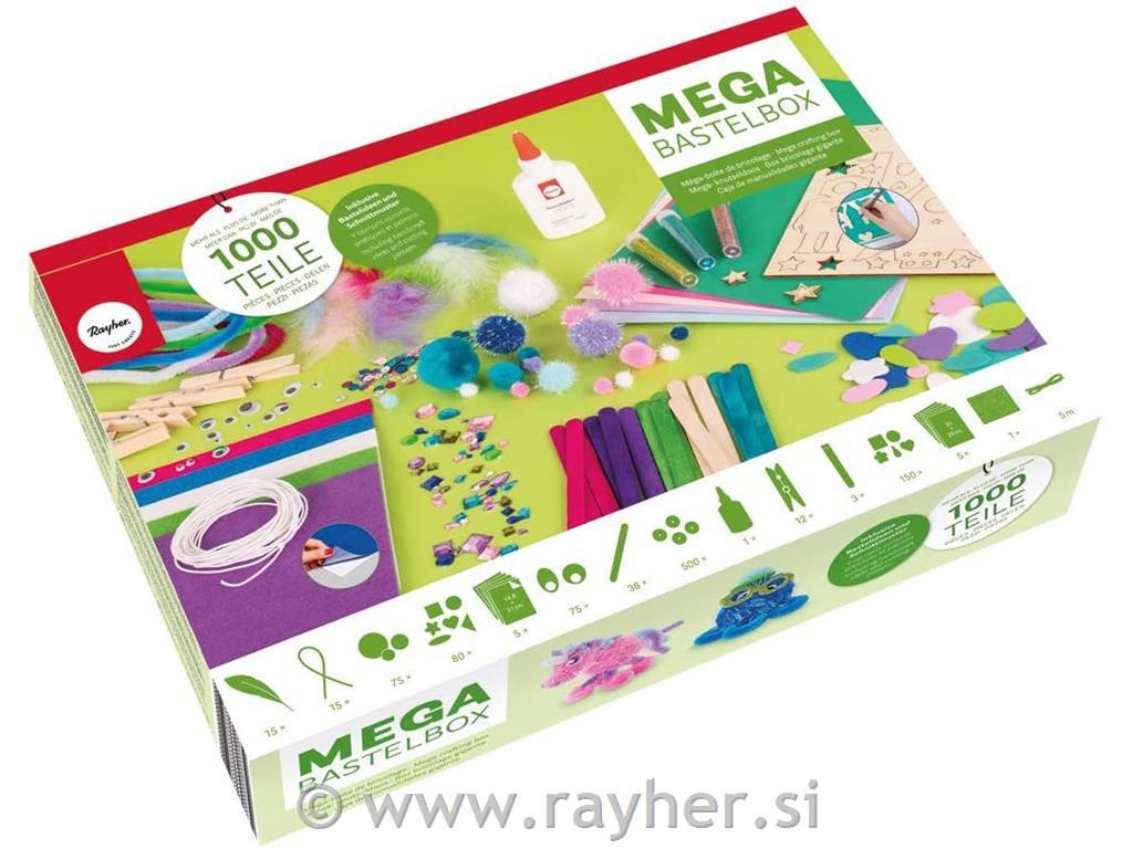 Mega craft box Fantasy, 1000-partblue-green/pink-purple, box