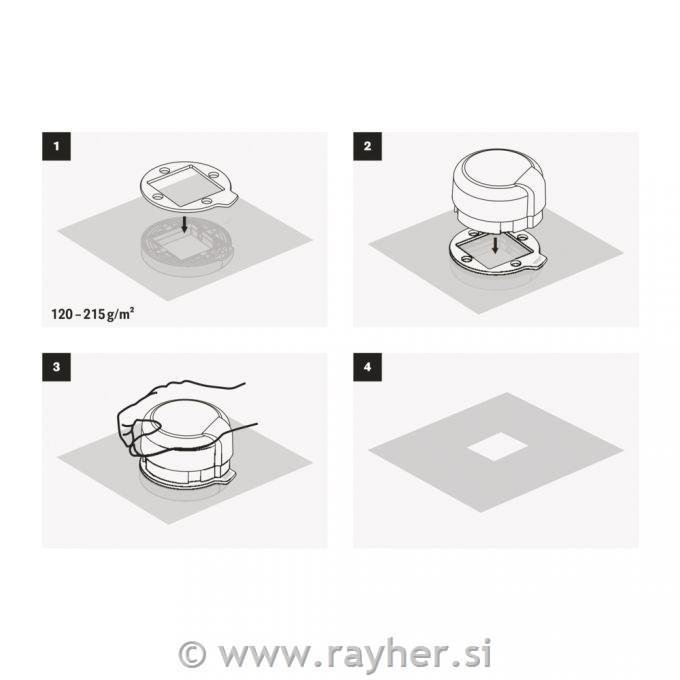 Luknjač magnetni Srce, 5.08cm , (2"x2")