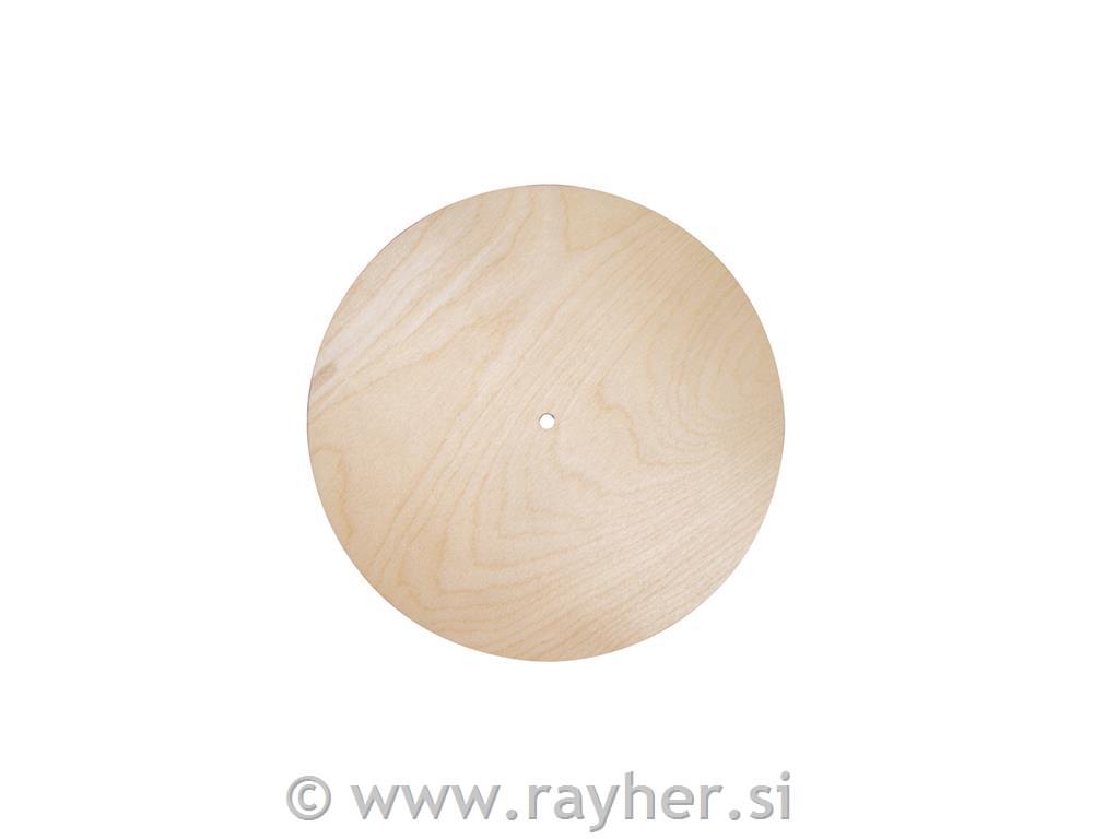 Lesena okrogla plošča z odprtino za uro, 25cm