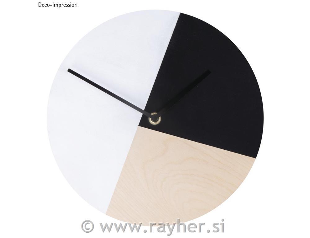 Lesena okrogla plošča z odprtino za uro, 25cm