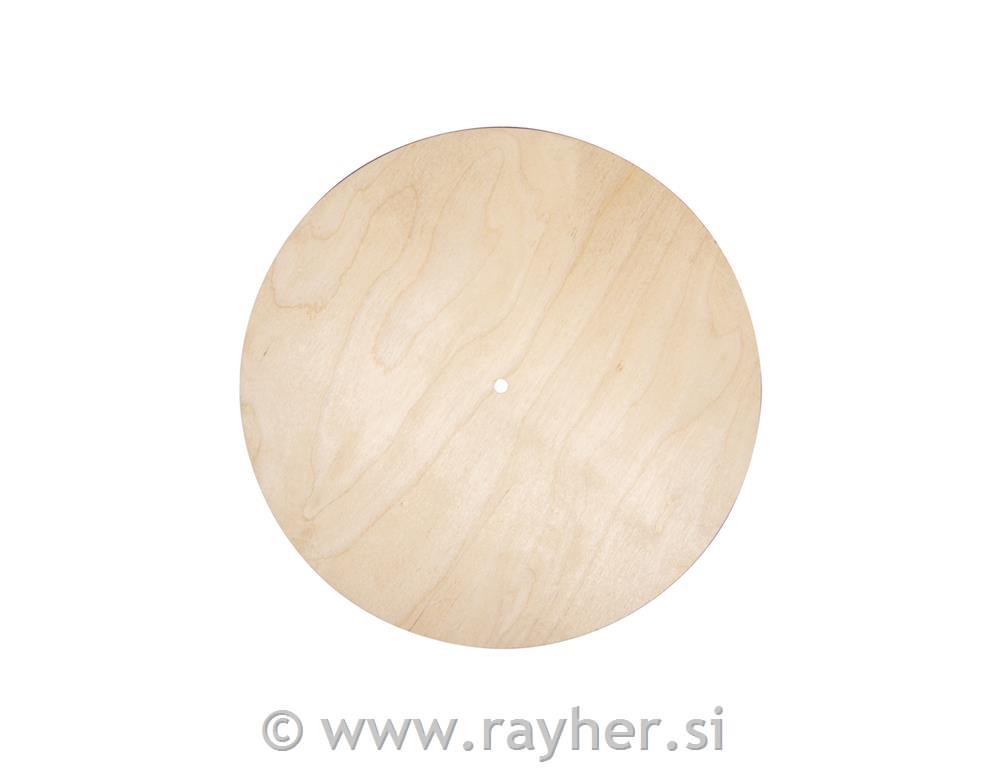 Wood board, round, FSC Mix Credit,30cm oHole o 7.6mm, 6mm thick, box 1pcnatural