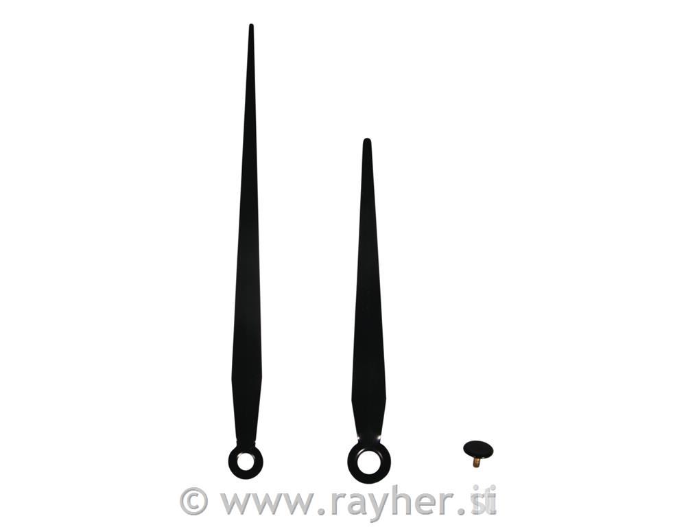 Clock-hands "Classic"80mm/105mm,+ cover cap, tab-bag 1pcblack