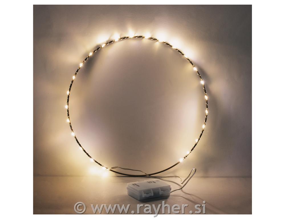 Mini LED string lights f.outdoor use130cm, 20 LEDs, battery modeyellow light