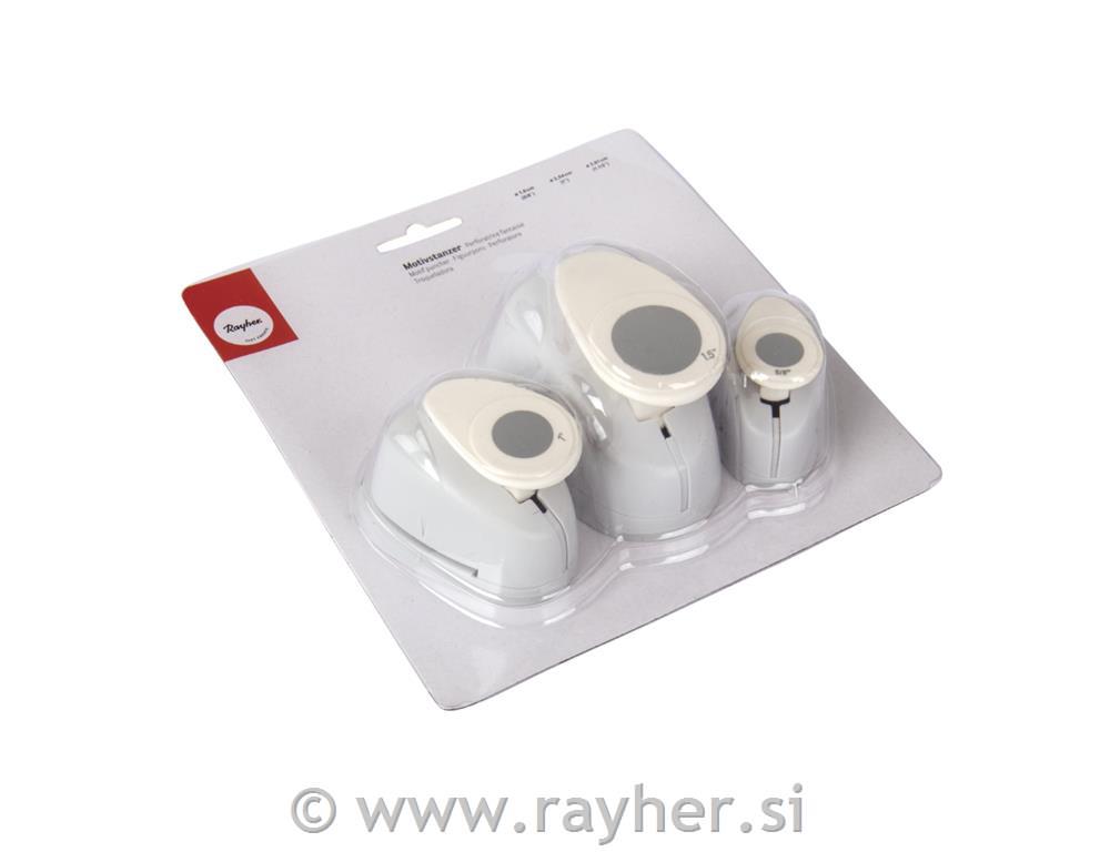 Motif puncher set Circles, 1.6cm+2.54cm+