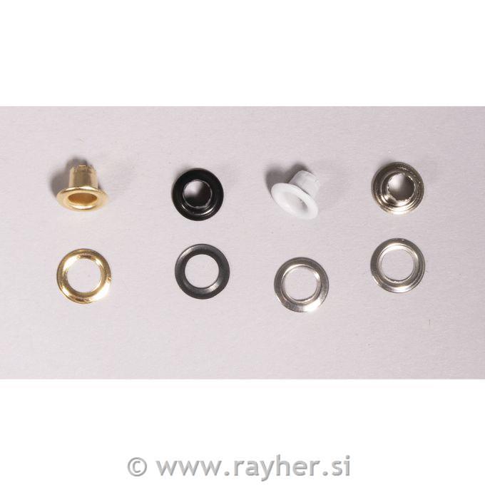 Eyelet kit 5 mm round 50 pcs