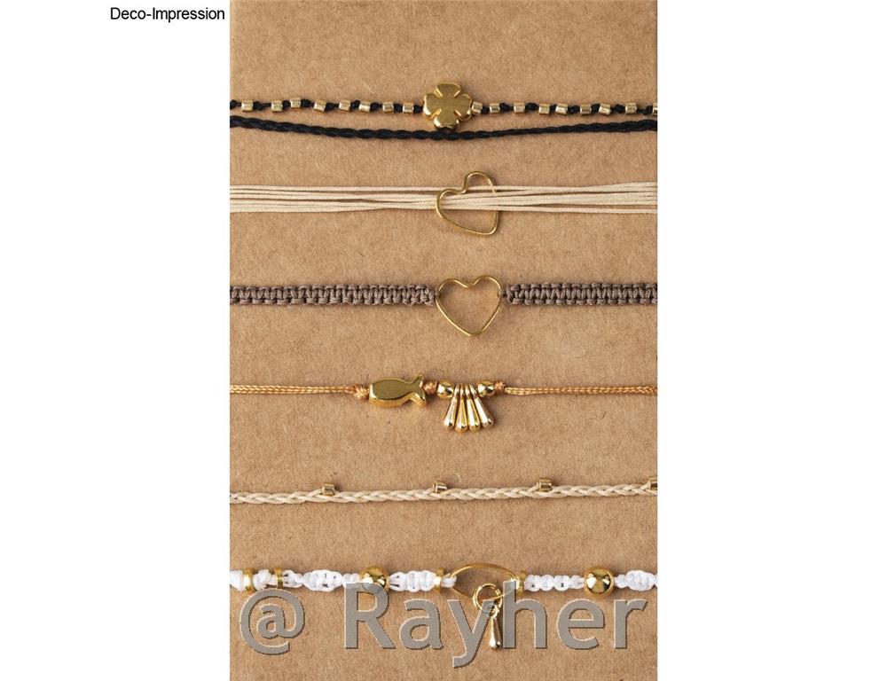 Vrvica za nakit 0,5 mm, naravni toni, 4 barve, 5 m vsake, 20 m