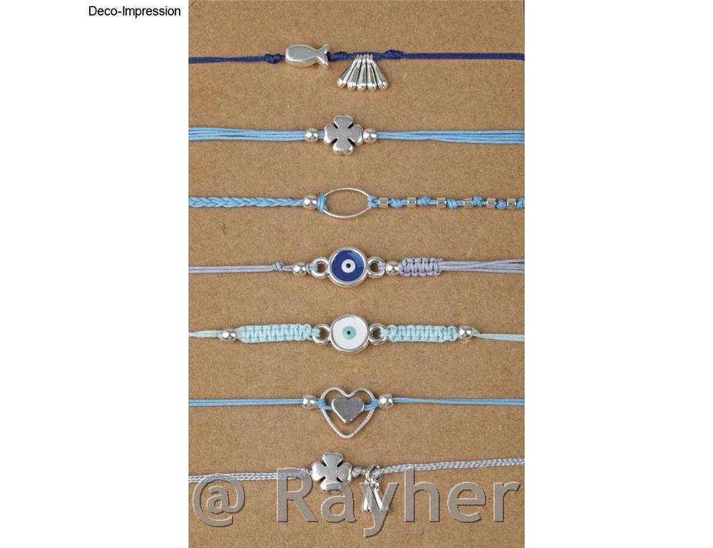 Vrvica za nakit 0,5 mm, modro-siva, 4 barve, 5 m vsake, 20 m