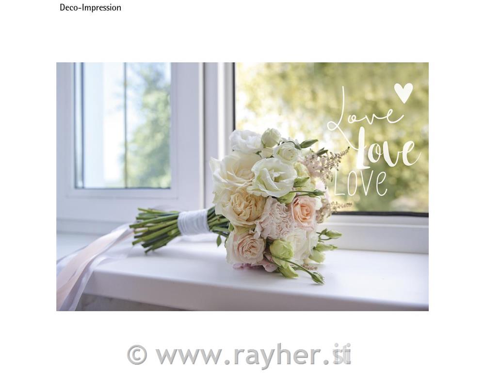 Šablone za okna Wedding&Love, 3 predloge+1 kredni flomaster