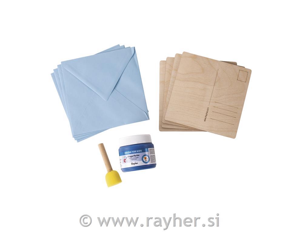 Ustvarjalni set: Odtis nogice/rokice "Baby", moder, 10-delni