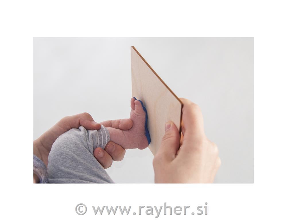 Ustvarjalni set: Odtis nogice/rokice "Baby", moder, 10-delni