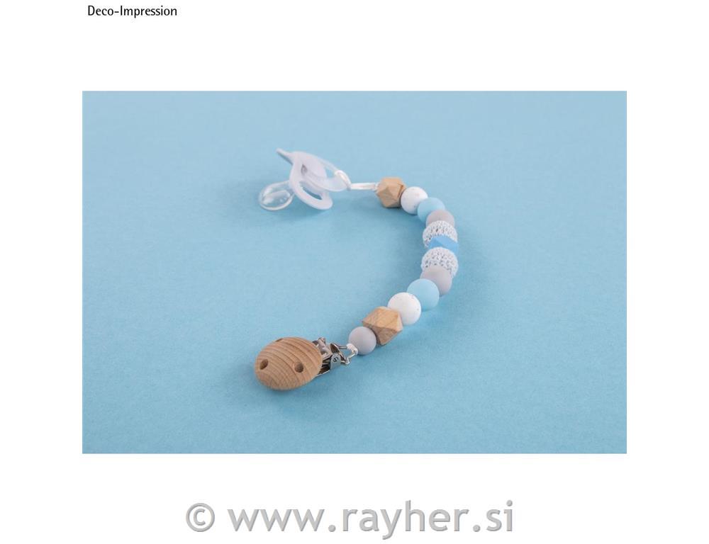 Ustvarjalni set: Držalo za dudo, sv.modro, 15-delni