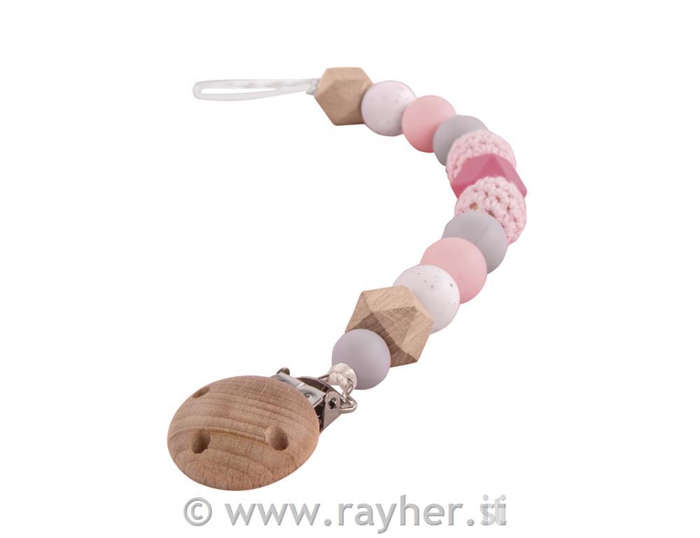 Ustvarjalni set: Držalo za dudo, pink, 15-delni