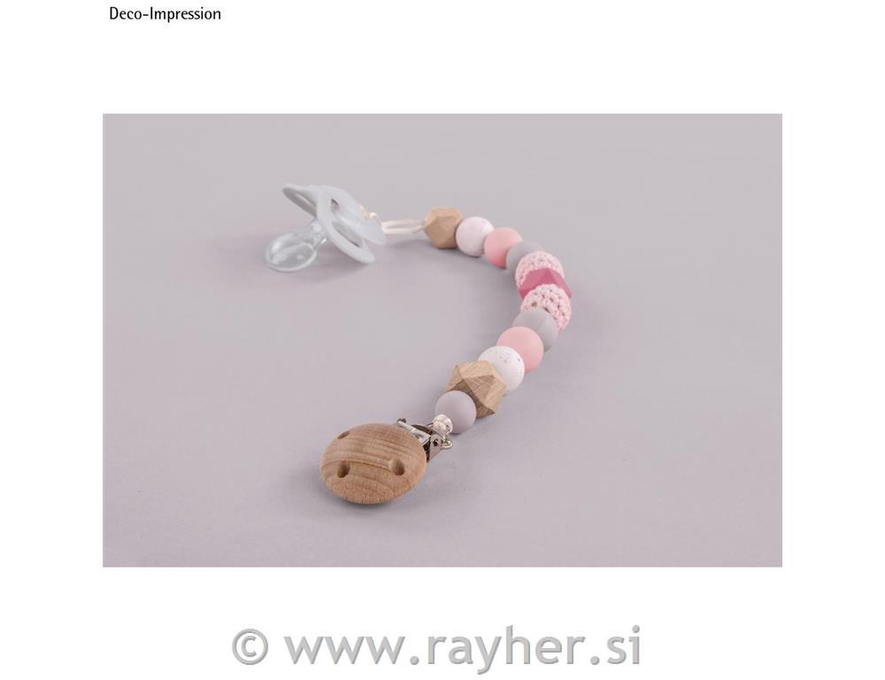 Ustvarjalni set: Držalo za dudo, pink, 15-delni