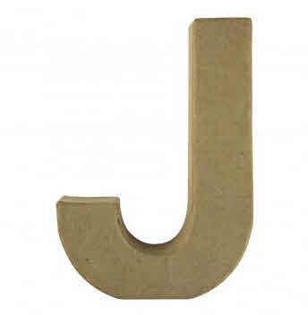 Črka iz papmacheja J, 15x10.5x3cm