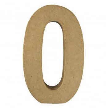 Številka iz papmacheja 0, 15x9.4x3cm