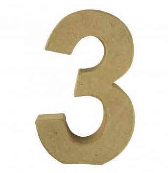 Številka iz papmacheja 3, 15x9.4x3cm
